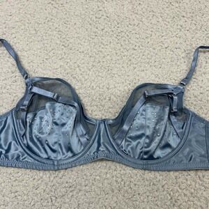 Satin Harness Lingerie Bra 36C Playfull Promises Strappy NWT